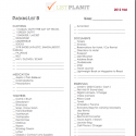 Packing List B