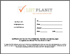 Gift Certificate