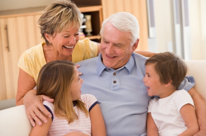 Grandparents laughing with grandchildren Grandparents laughing with grandchildren