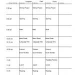 home education schedule