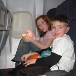kids on an airplane