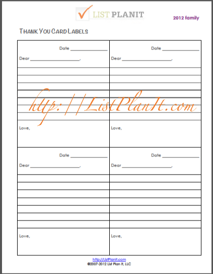 thank you card labels thank you card labels