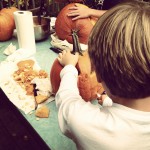 carving a pumpkin carving a pumpkin
